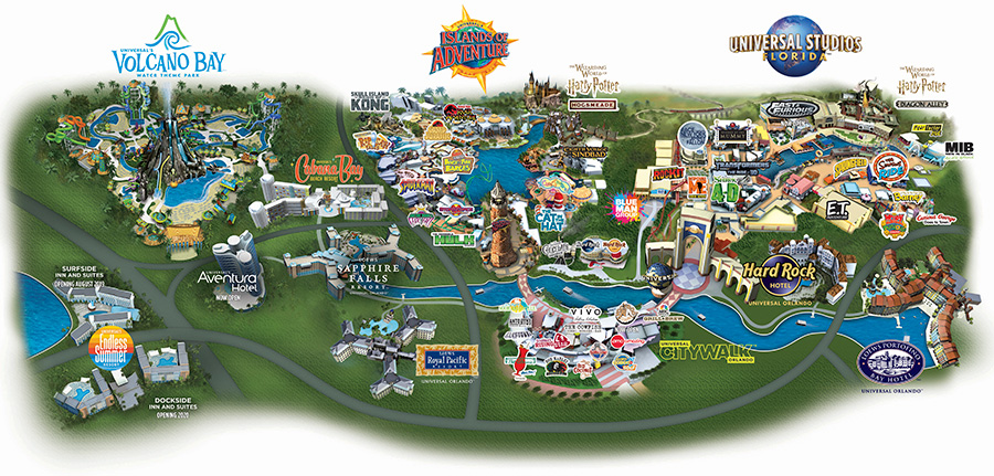 Universal Orlando Resort Map 